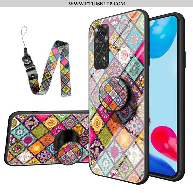 Etui do Xiaomi Redmi Note 11 / 11S Patchworkowy Uchwyt Magnetyczny